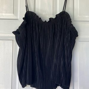 Cute stretchable black blouse size XL